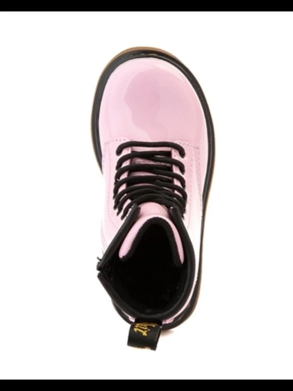 Dr. Martens Kids' Pink Patent Lace-Up Boot Size 7